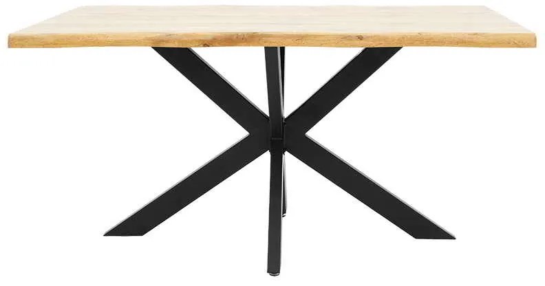 Tραπέζι Gilman pakoworld MDF sonoma-μαύρο 150x90x75εκ