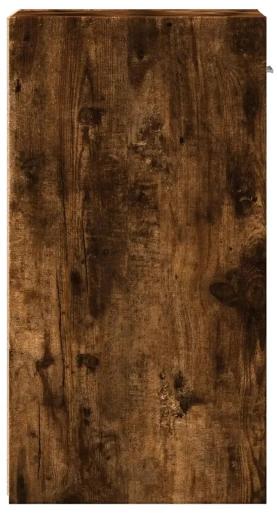 vidaXL Κομοδίνα 2 τεμ. Καπνιστή Δρυς 35x34x65 εκ. Επεξεργασμένο Ξύλο