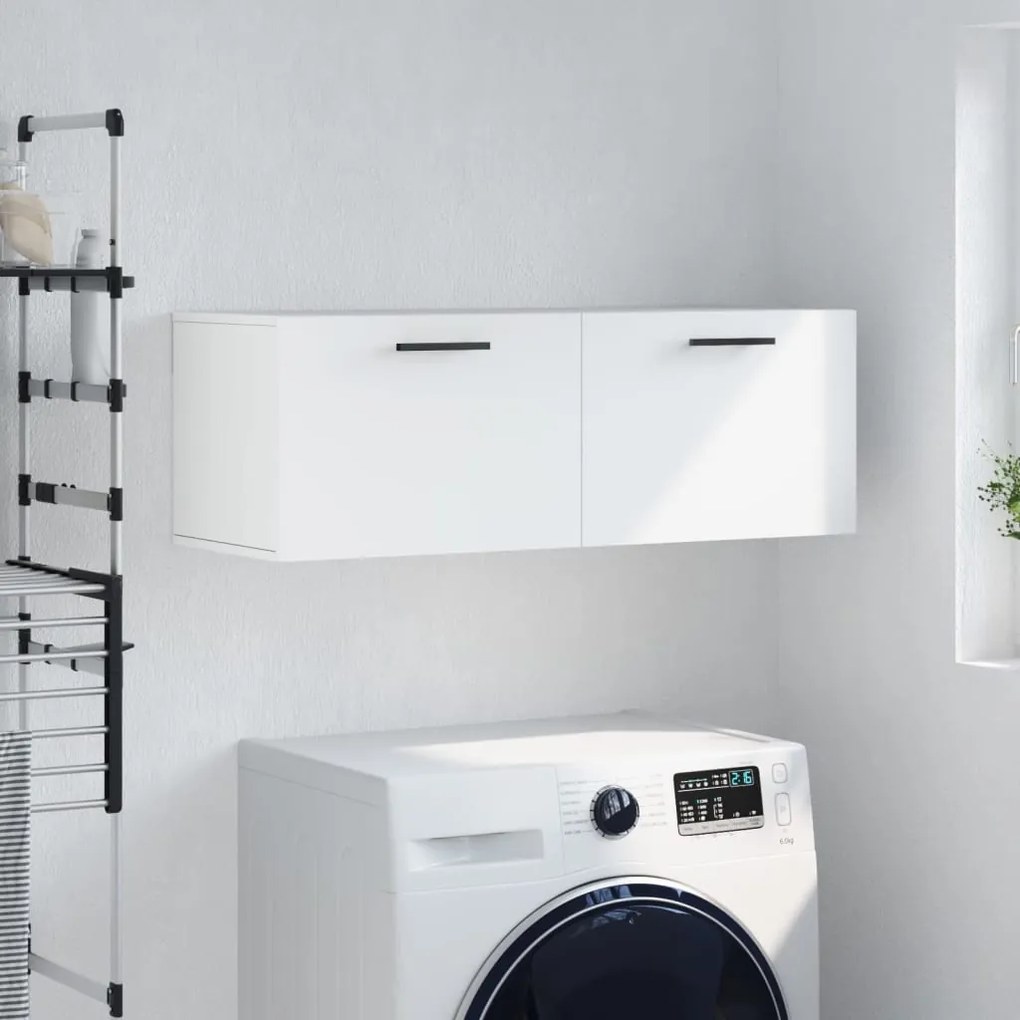 Ντουλάπι Τοίχου Λευκό 100x36,5x35 εκ. από Επεξεργασμένο Ξύλο