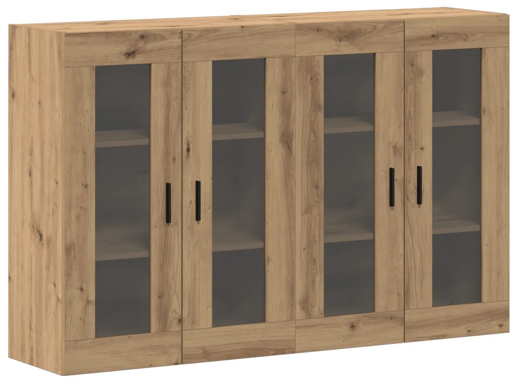vidaXL Τοίχου Ντουλάπια 2 τεμ Artisan Δρυός 69.5x34x90 εκ Υλικά Κατασκευής