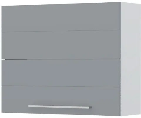 Ντουλάπι κρεμαστό Hudson V7-90-2KP-Λευκό - Γκρι