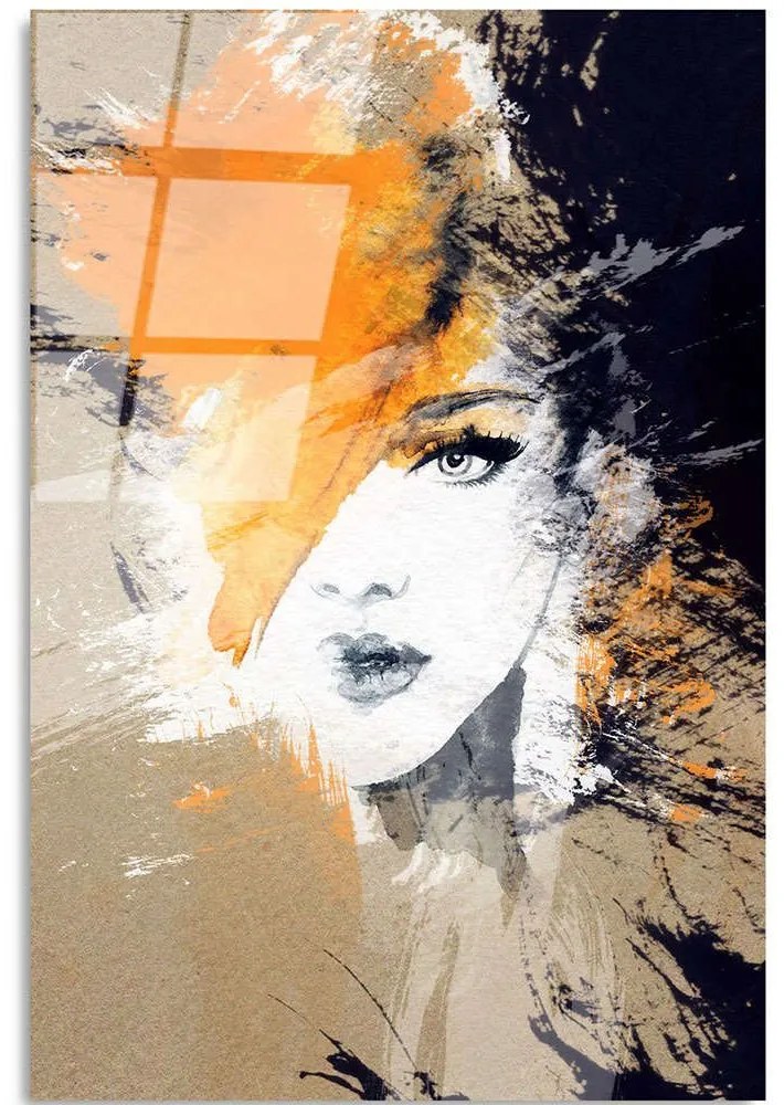 Πίνακας Γυάλινος 123BZM1387 50x70cm Multi Wallity Κάθετοι Glass
