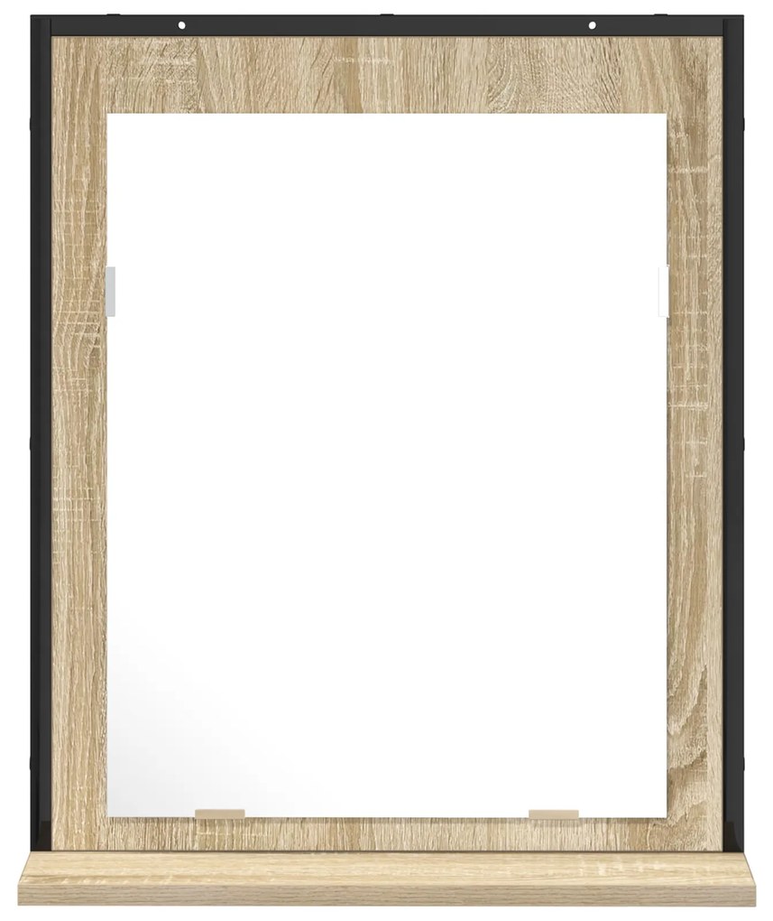 vidaXL Καθρέφτης μπάνιου  με ράφι Sonoma Oak 50x12x60 εκ. Επεξεργασμένο ξύλο