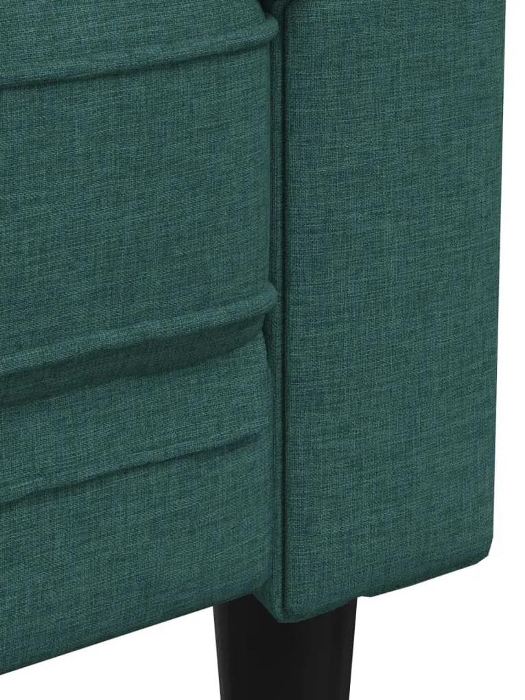Καναπές Διθέσιος Chesterfield Πράσινος Υφασμάτινος - Πράσινο