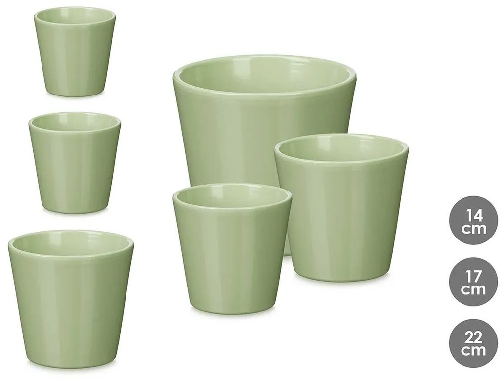 Σετ από Γλάστρες Ibergarden Μέντα Άργιλος Ø 14 cm Ø 22 cm Ø 17 cm 3 Τεμάχια