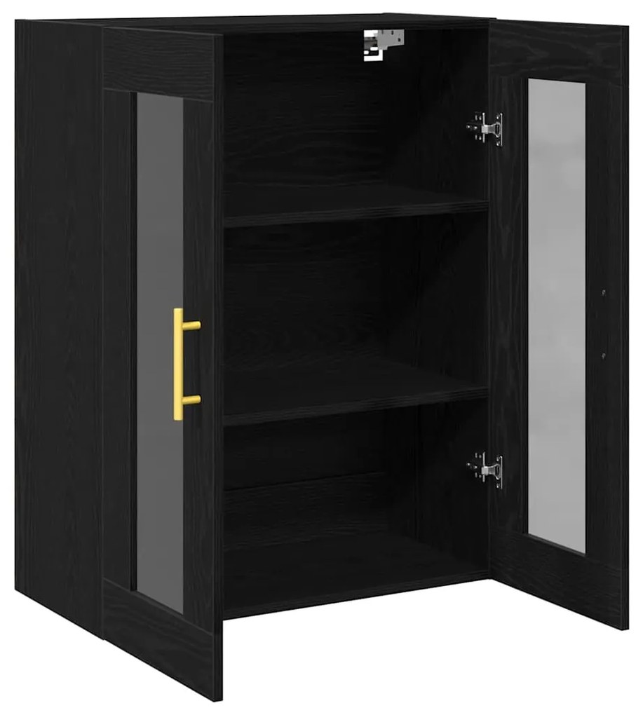 vidaXL Ντουλάπα τοίχου Επιτοίχιο Μαύρη δρυς 69.5 x 34 x 90 εκ.