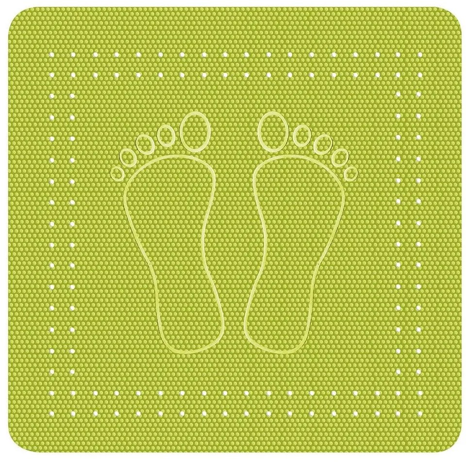 Αντιολισθητικό Ντουζιέρας Foot 4388 Kiwi Green Kleine Wolke 55Χ55 Καουτσούκ