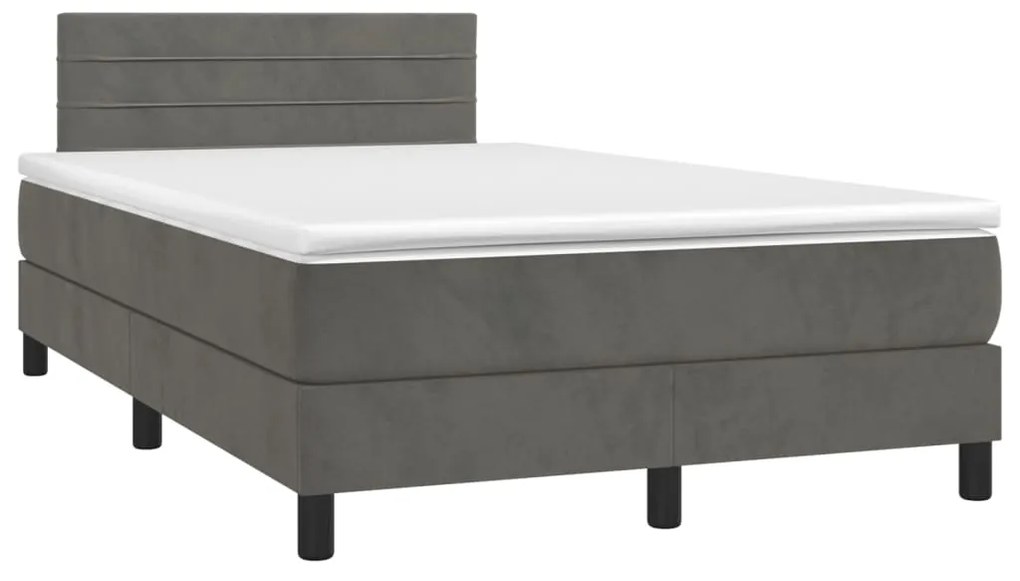 ΚΡΕΒΑΤΙ BOXSPRING ΜΕ ΣΤΡΩΜΑ ΣΚΟΥΡΟ ΓΚΡΙ 120X200 ΕΚ. ΒΕΛΟΥΔΙΝΟ 3141354