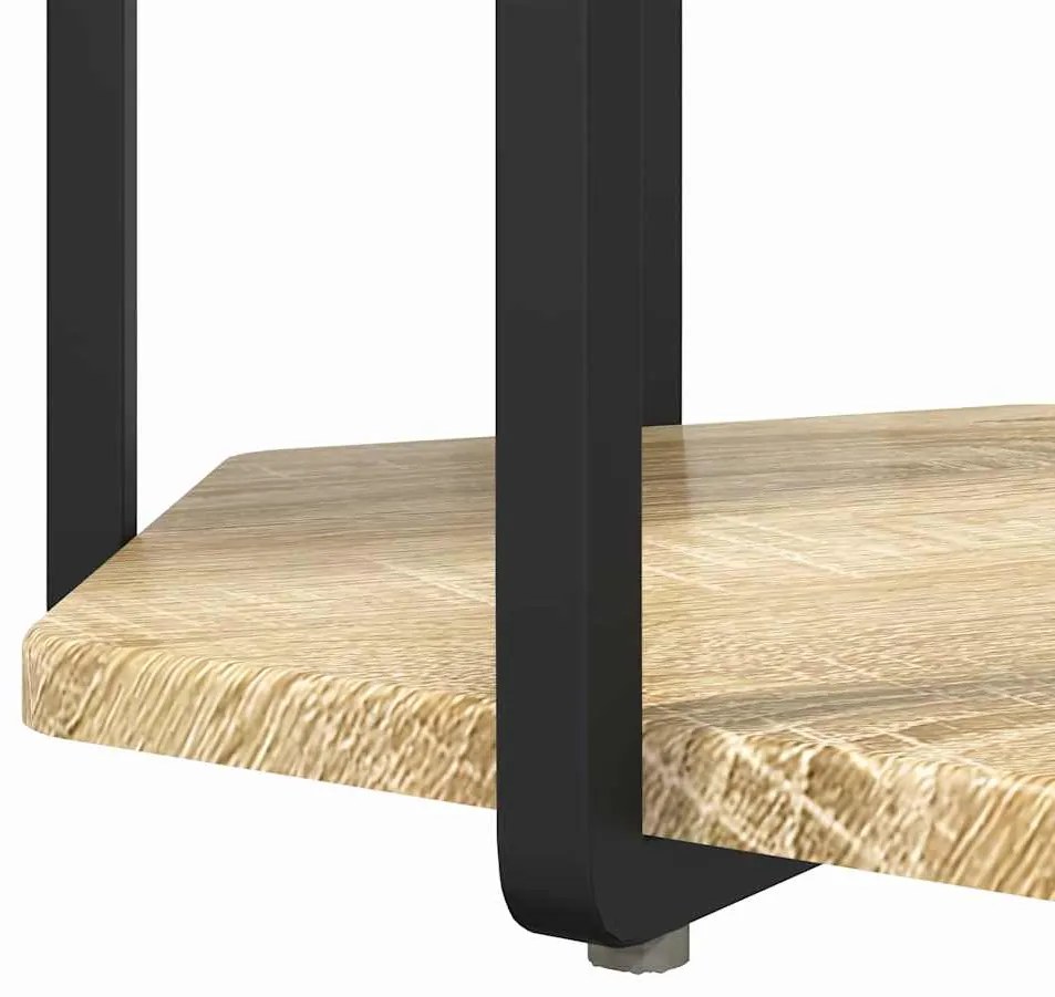 vidaXL Σετ βοηθητικά τραπεζάκια με ράφι 2 pcs Καφέ