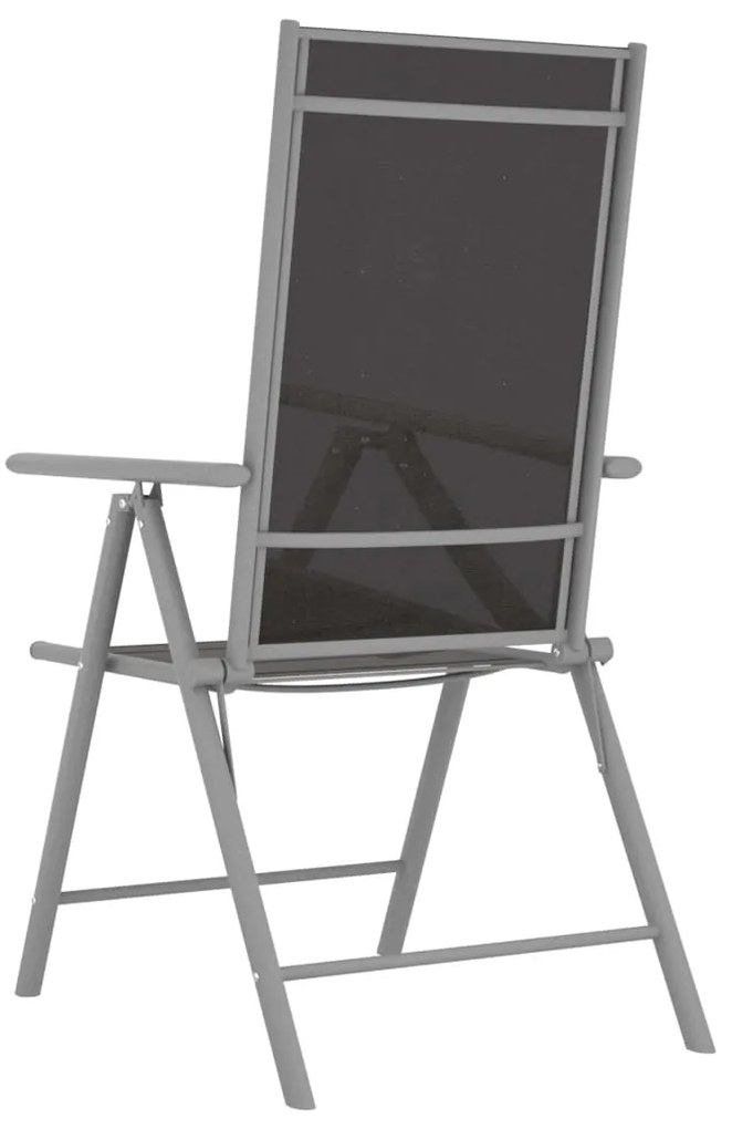 vidaXL Καρέκλες Κήπου Πτυσσόμενες 6 τεμ. Μαύρες από Textilene