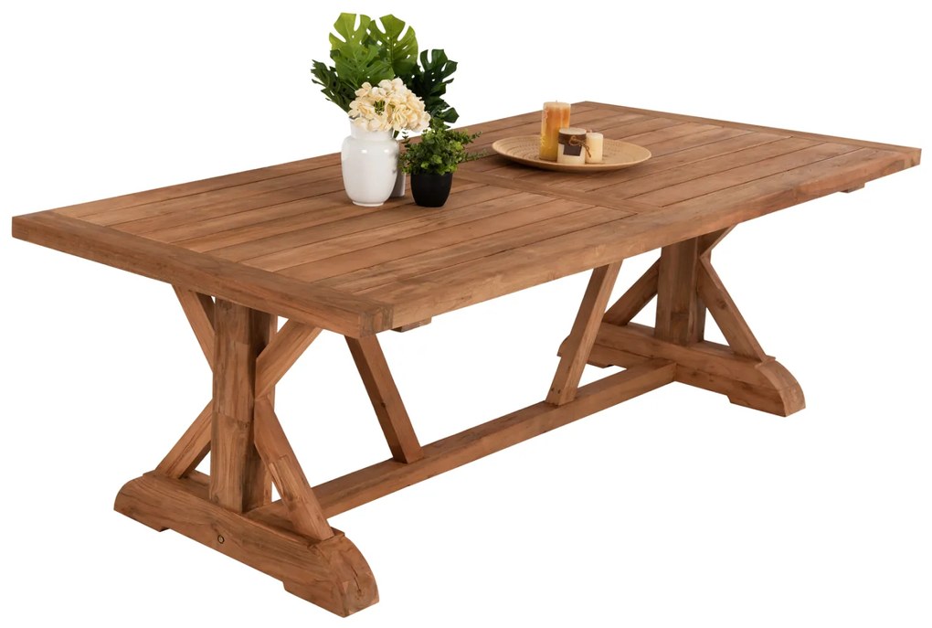Intrahome ΤΡΑΠΕΖΙ ΤΡΑΠΕΖΑΡΙΑΣ SCASABLANCAINCASABLANCALTCASABLANCAIE-CASABLANCANGELCASABLANCA ΑΝΑΚΥΚΛΩΜΕΝΟ ΞΥΛΟ ΤΕΑΚ ΣΕ ΦΥΣΙΚΟ 240x100x75Υεκ. intraho-1626106