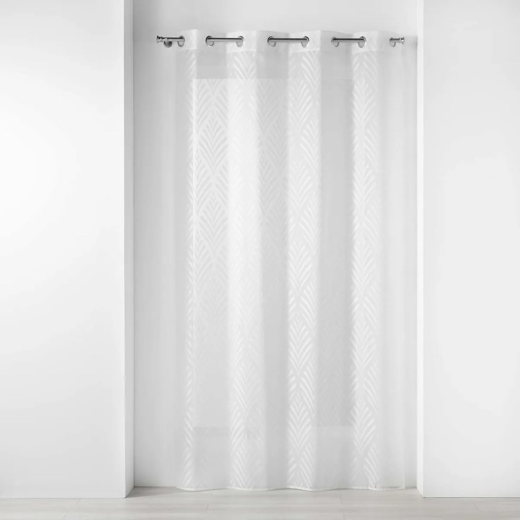 Κουρτίνες Douceur d intérieur  PANNEAU A OEILLETS 140 x 280 CM VOILE SABLE JACQUARD POESIA
