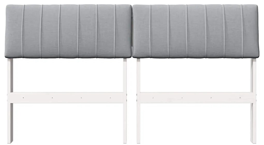 vidaXL Ταπετσαρισμένο κεφαλάρι Ανοιχτό γκρι 140 cm