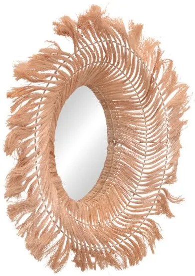 Καθρέπτης Tolle Inart abaca σε φυσικό 65x85x17εκ 339-000033 339-000033 Καφέ