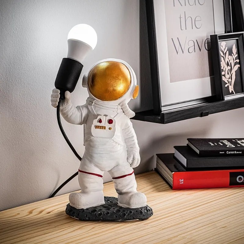 Φωτιστικό επιτραπέζιο Astronaut Megapap E27 πολυεστερικό χρώμα λευκό 20x15x32εκ. - GP052-0166,1