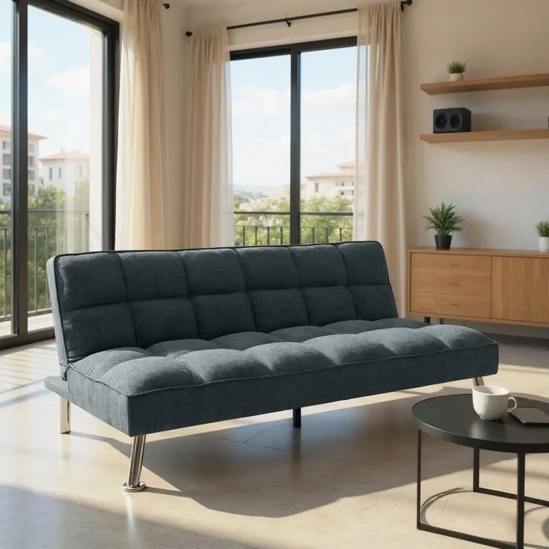 Καναπές - Kρεβάτι Rebel 3θέσιος Ύφασμα Ανθρακί 189x92x82 εκ. 189x92x82 εκ.
