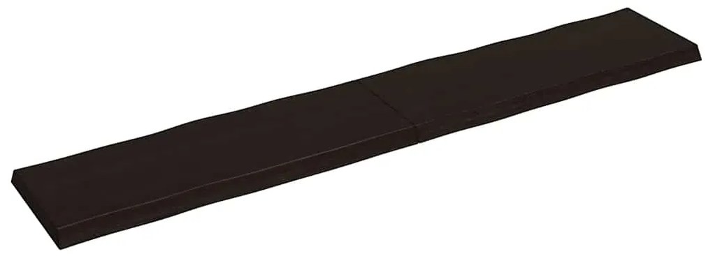 vidaXL Επιφ Τραπεζιού Αν Καφέ 220x40x(2-6)εκ.Ακατέργ. Μασίφ Ξύλο Δρυός