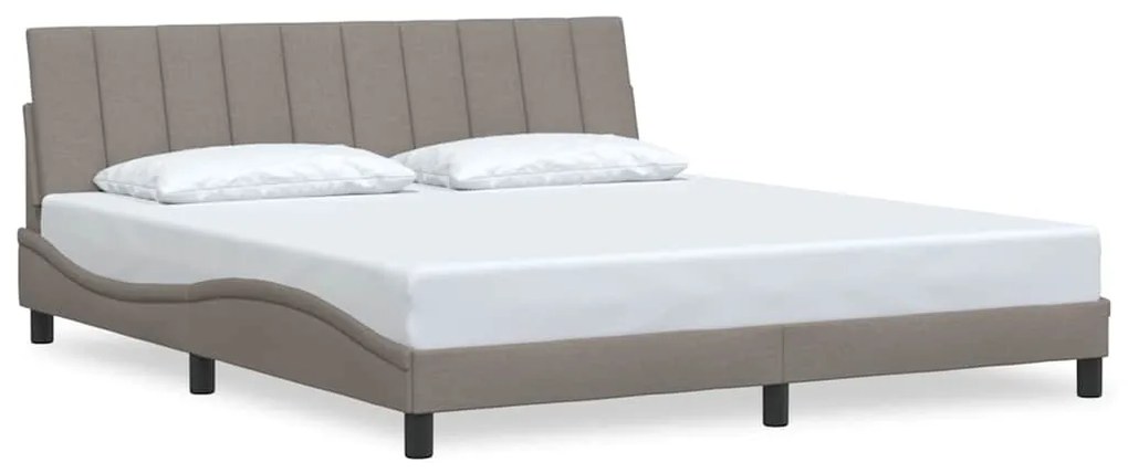 vidaXL Σκελετός Κρεβατιού Χωρίς Στρώμα Taupe 180x200 εκ. Υφασμάτινο