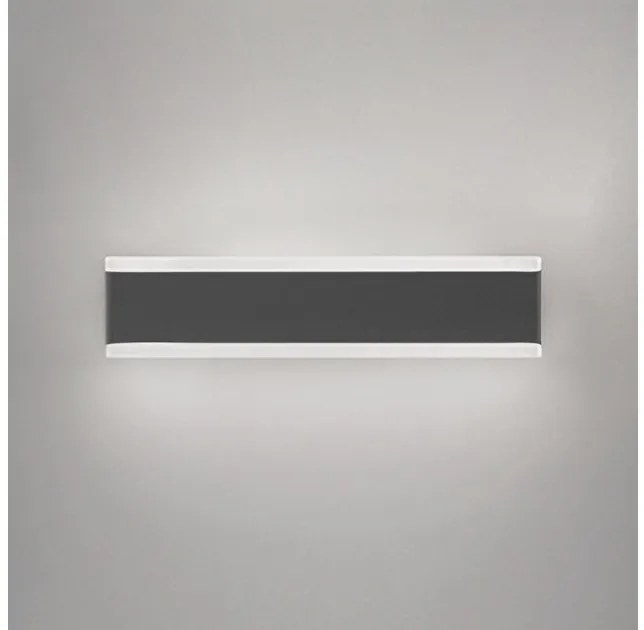Απλίκα Φωτιστικό Τοίχου 2xLED 9,5W IP54 3000K Riga Zafferano-LD0108G3-Γκρι LD0108G3
