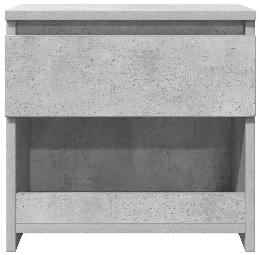 vidaXL Κομοδίνα 2 τεμ. Γκρι Σκυροδέματος 40 x 30 x 39 εκ. Επεξ. Ξύλο
