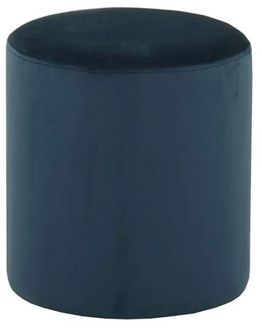 Σκαμπό Cylinder 16-0485 Φ35xH38cm Blue Βελούδο