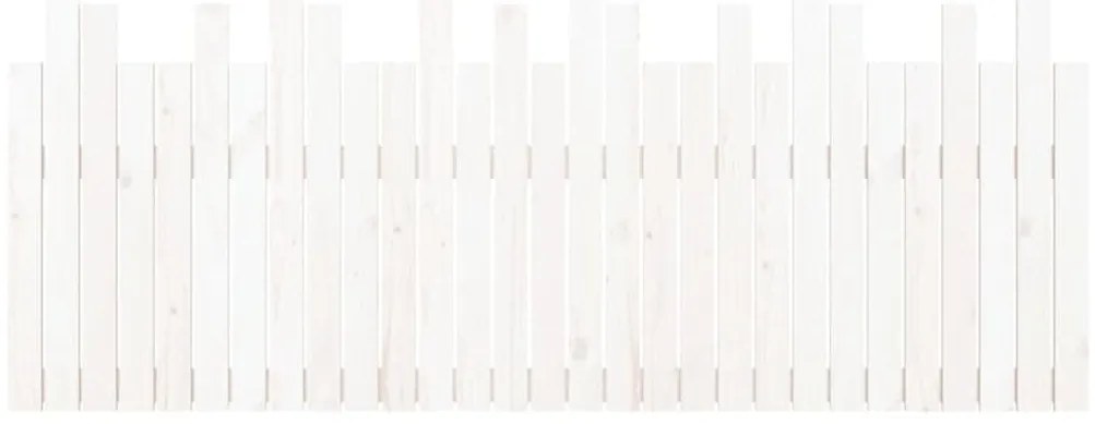 vidaXL Κεφαλάρι Τοίχου Λευκό 185x3x80 εκ. από Μασίφ Ξύλο Πεύκου