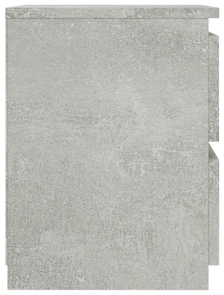 Κομοδίνο Γκρι του Σκυροδέματος 30 x 30 x 40 εκ. από Μοριοσανίδα - Γκρι