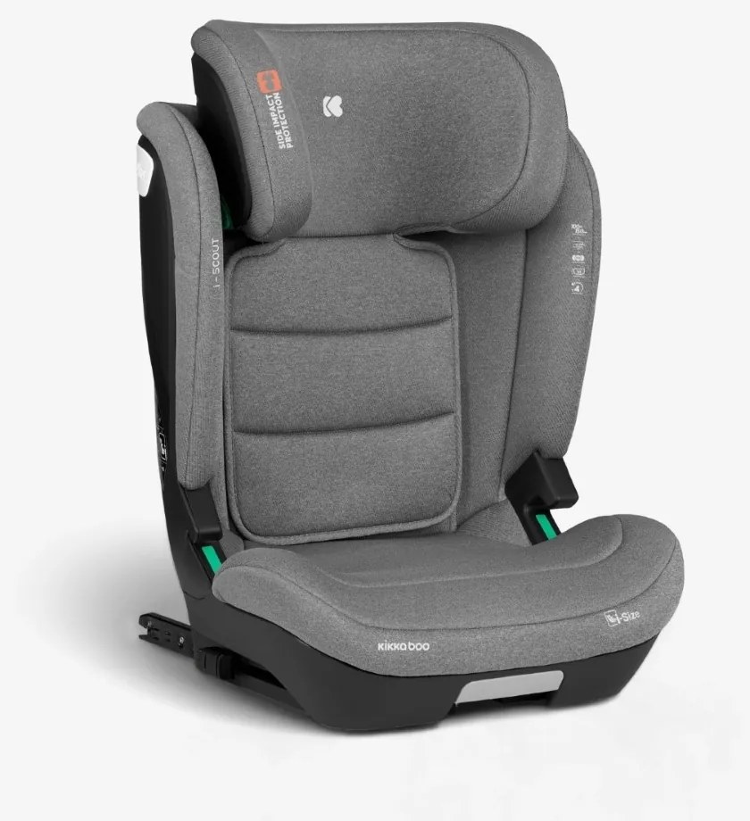KIKKA BOO ΚΑΘΙΣΜΑ ΑΥΤΟΚΙΝΗΤΟΥ i-SCOUT i-SIZE 100-150cm  LIGHT GREY 41002150019