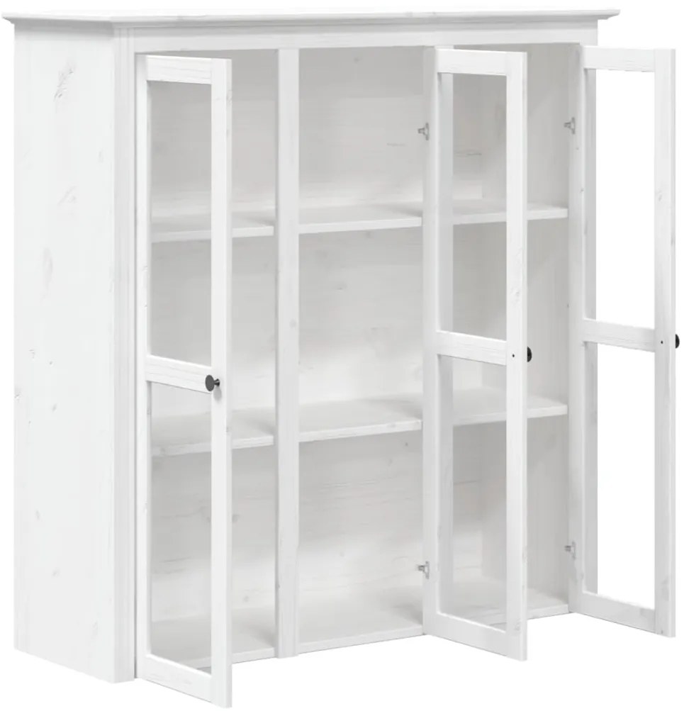 vidaXL Μπουφές BODO Λευκός 115,5x43x200,5 εκ. από Μασίφ Ξύλο Πεύκου