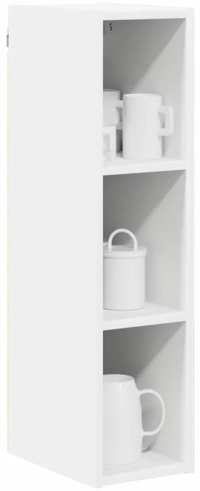 vidaXL Κρεμαστό ντουλάπι με αποθήκευση Riga Λευκό 20 x 29,5 x 80 εκ.