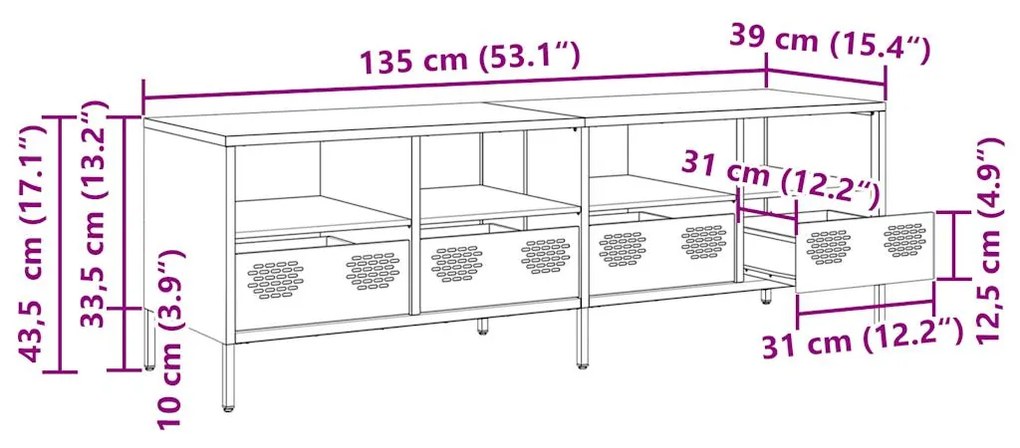 ΈΠΙΠΛΟ ΤΗΛΕΟΡΑΣΗΣ ΜΟΥΣΤΑΡΔΙ 135X39X43,5 ΕΚ ΑΤΣΑΛΙ ΨΥΧΡΗΣ ΈΛΑΣΗΣ 851331