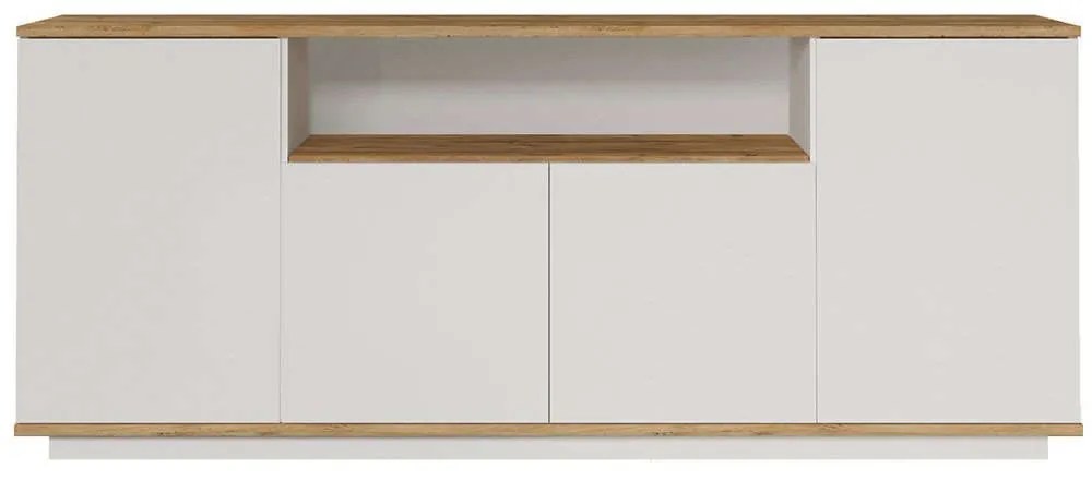 Μπουφές 956LCS1509 180x44,5x75cm Pine-White Μοριοσανίδα, Μελαμίνη