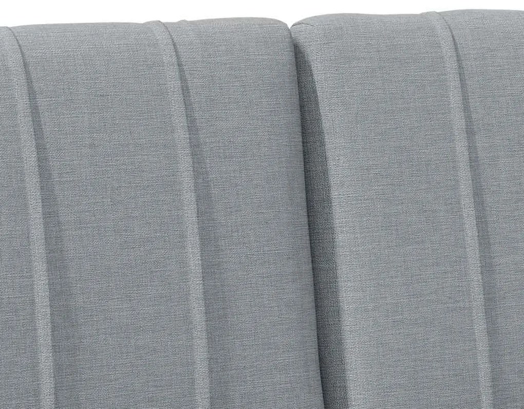 vidaXL Ταπετσαρισμένο κεφαλάρι Ανοιχτό γκρι 135 cm