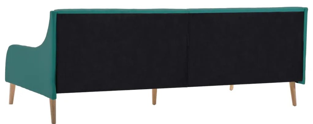 vidaXL Πλαίσιο Daybed Πράσινο Υφασμάτινο + Στρώμα Αφρού Μνήμης