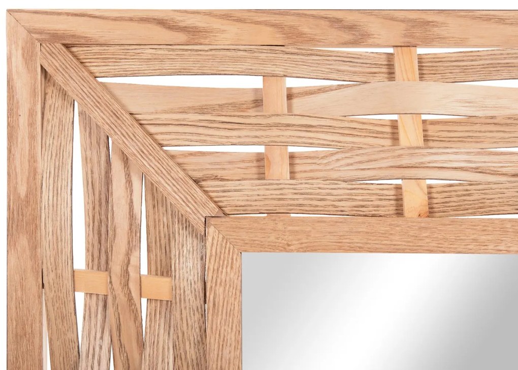 Καθρέπτης Τοίχου Τετράγωνος Μπαμπού Oak 71x7x71 εκ. 71x7x71 εκ.