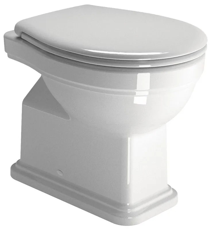 GSI Classic 871000C Λεκάνη Υψηλής Πίεσης Κατωστόμια 54cm με Κάλυμμα Βακελίτη Λευκό Soft Close αποσπώμενο
