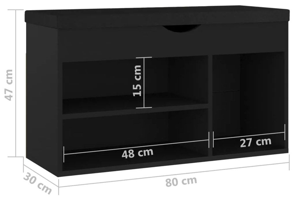 ΠΑΠΟΥΤΣΟΘΗΚΗ ΜΑΥΡΗ 80 X 30 X 47 ΕΚ. ΑΠΟ ΜΟΡΙΟΣΑΝΙΔΑ ΜΕ ΜΑΞΙΛΑΡΙ 326760