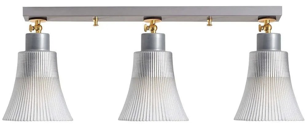 Φωτιστικό Οροφής - Πλαφονιέρα Foca 525NOR1119 Φ62x22cm 3xE27 40W Silver Opviq