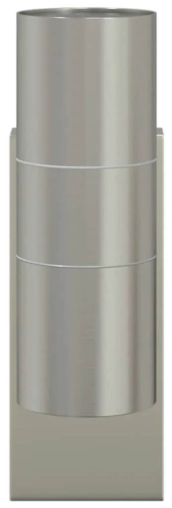 vidaXL Εξωτερικά Φωτιστικά Τοίχου 2 pcs Ασημί 7 x 10 x 22 εκ