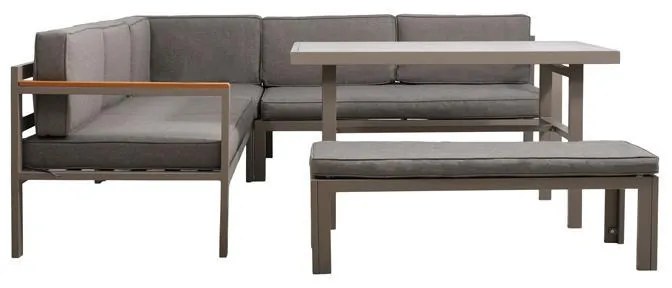 Σετ κήπου γωνιακό Estelle Fylliana Μπέζ 213x213x65 εκ. 213x213x65 εκ.