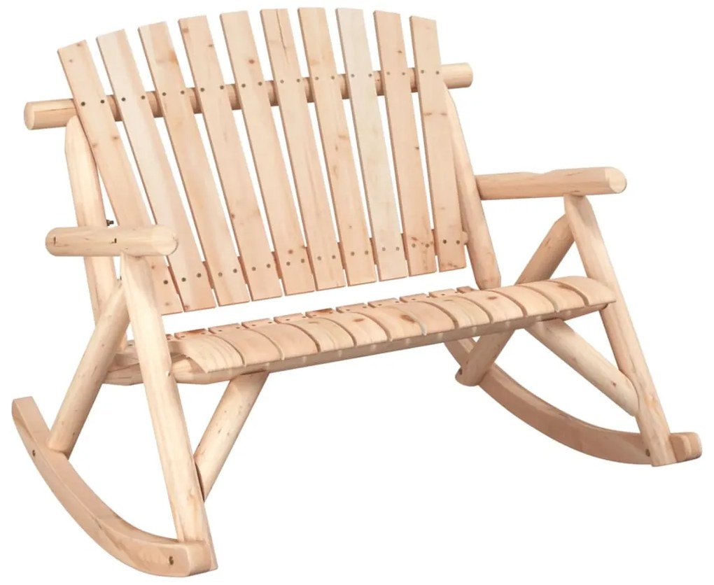 vidaXL Παγκάκι Κήπου Κουνιστό Διθέσιο 123x96x102 εκ. Μασίφ Ερυθρελάτης