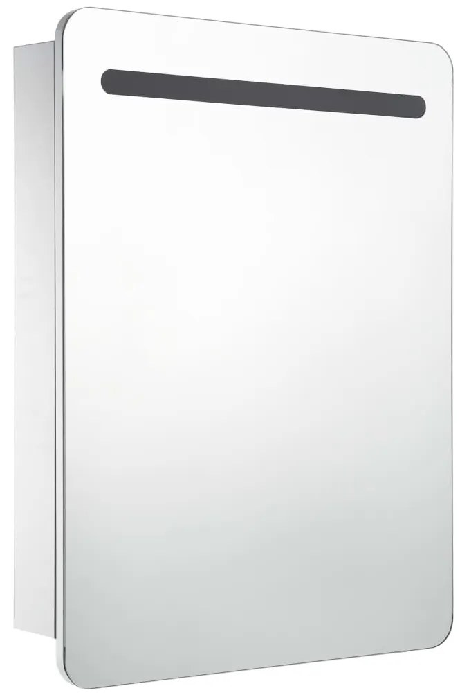 vidaXL Ντουλάπι Μπάνιου με Καθρέφτη και Φωτισμό LED 60 x 11 x 80 εκ.