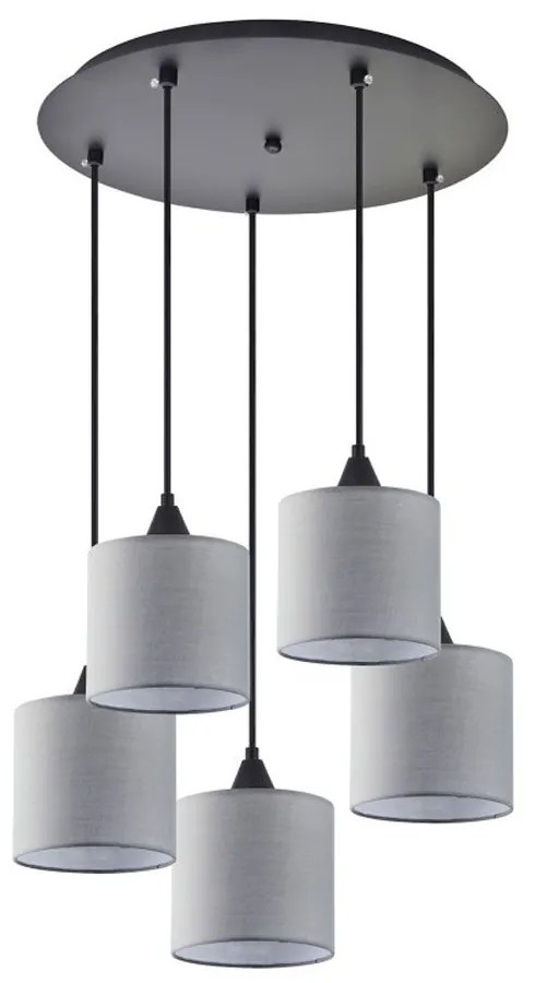Φωτιστικό Οροφής Κρεμαστό Adept 77-9028 40x300cm 4xE27 60W Grey Homelighting Metal, Fabric