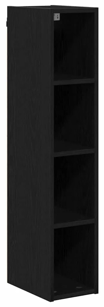 vidaXL Κρεμαστό ντουλάπι με αποθήκευση Μαύρη Οξυά 20 x 29,5 x 100 εκ.