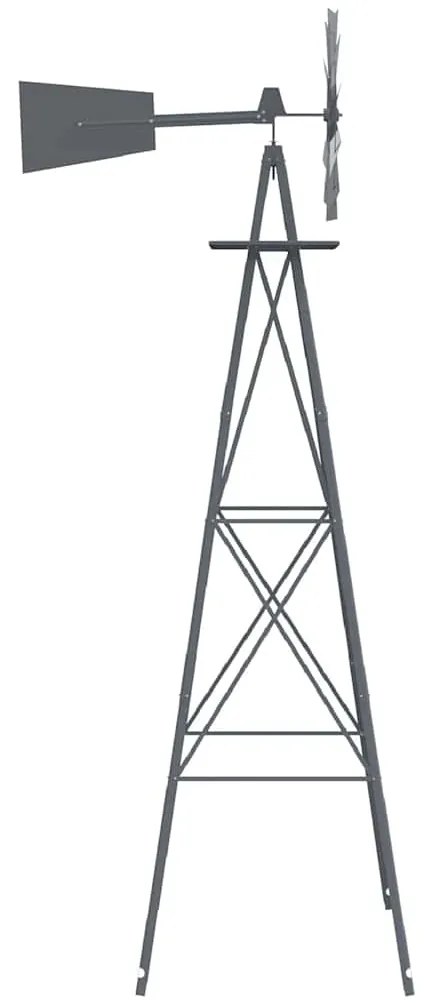 vidaXL Ανεμόμυλος Γκρι 84 x 68 x 245 εκ. Σίδερο