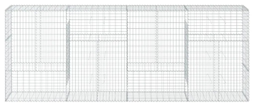 vidaXL Συρματοκιβώτιο με Κάλυμμα 400x50x150εκ. από Γαλβανισμένο Χάλυβα