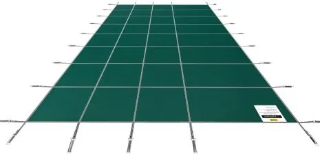 VEVOR Pool Safety Cover 18x42ft, Inground Pool Cover fit for 16x40 ft Pool, Rectangle Inground Safety Pool Cover Green Mesh Solid Pool Safety Cover for Swimming Pool Winter Safety Cover