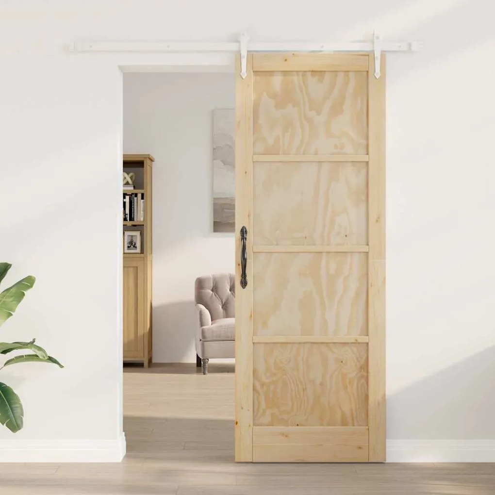 vidaXL Συρόμενη Πόρτα Άλλο ORKDAL Φυσικό και λευκό 78 x 211 εκ