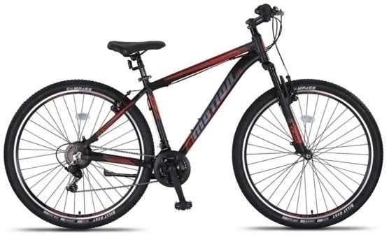 4 Motion MTB 29 Inch 46 cm Unisex 21SP Rim Brakes BlackRedUmit