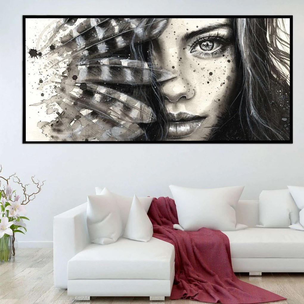 Πίνακας σε Plexiglass με Θέμα &#8220;Καλλίστη&#8221; σε μαύρη ξύλινη Κορνίζα - 120cmx80cm
